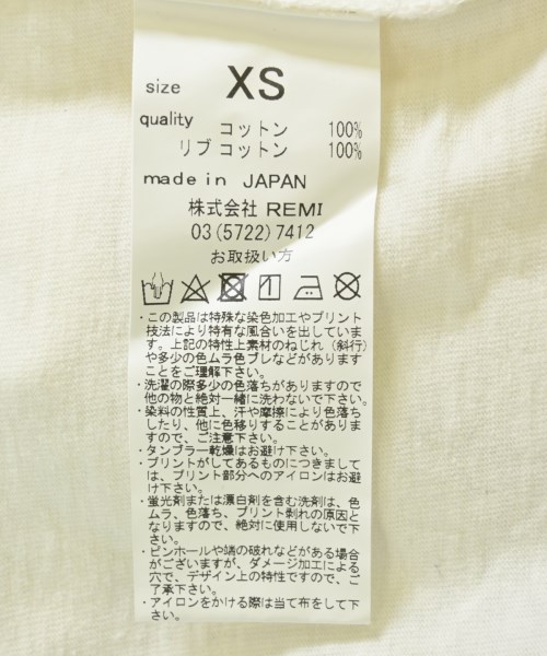 REMI RELIEF（レミレリーフ）Tシャツ・カットソー 白 サイズ:XS メンズ/2200692499450