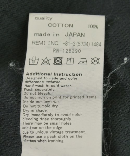 REMI RELIEF（レミレリーフ）Tシャツ・カットソー グレー サイズ:M メンズ/2200706168044