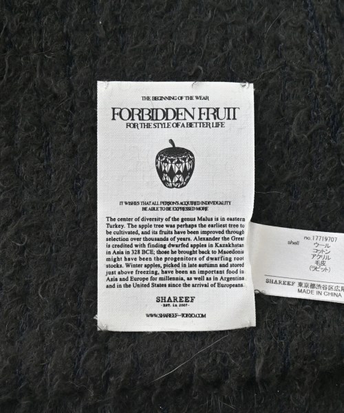 SHAREEF（シャリーフ）マフラー 黒 サイズ:- メンズ/2200630140116