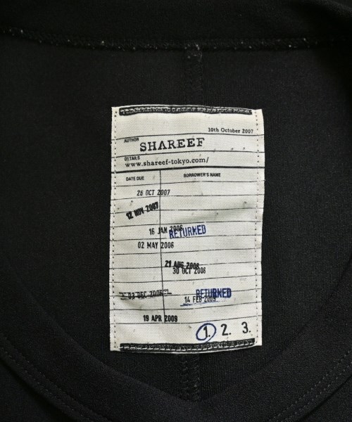 SHAREEF（シャリーフ）Tシャツ・カットソー 黒 サイズ:1(S位) メンズ/2200629098107