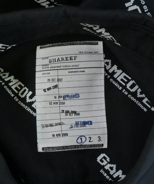 SHAREEF（シャリーフ）カジュアルシャツ 黒 サイズ:1(S位) メンズ/2200552530194
