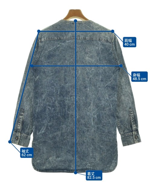 SHAREEF（シャリーフ）カジュアルシャツ 青 サイズ:1(S位) メンズ/2200610085048