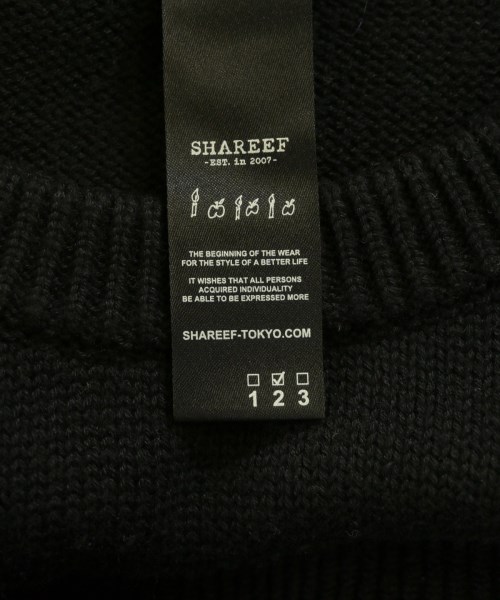 SHAREEF（シャリーフ）ニット・セーター 黒 サイズ:2(M位) メンズ/2200624621010