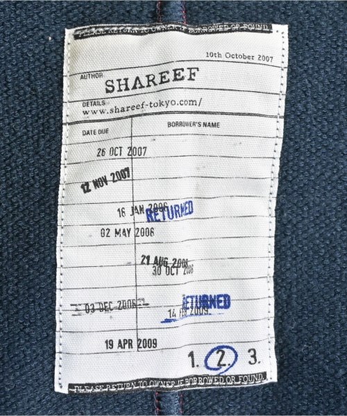 SHAREEF（シャリーフ）スウェット 紺 サイズ:2(M位) メンズ/2200612527058