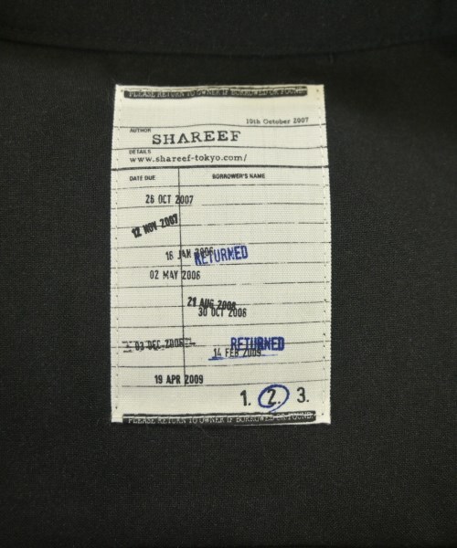 SHAREEF（シャリーフ）カジュアルシャツ 黒 サイズ:2(M位) メンズ/2200669291131