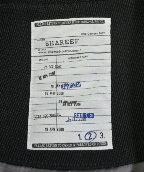 SHAREEF（シャリーフ）その他 黒 サイズ:2(M位) メンズ/2200679341017