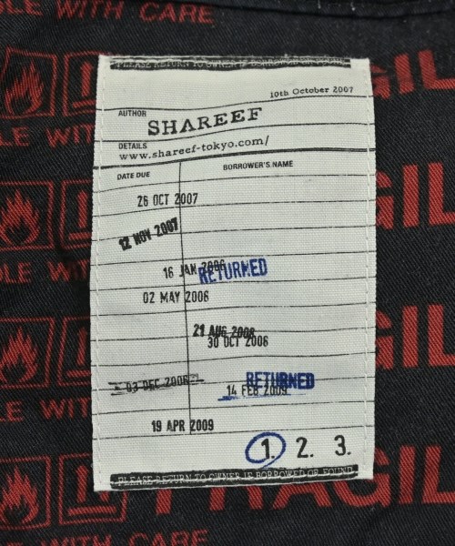 SHAREEF（シャリーフ）カジュアルシャツ 紺 サイズ:1(S位) メンズ/2200696188060