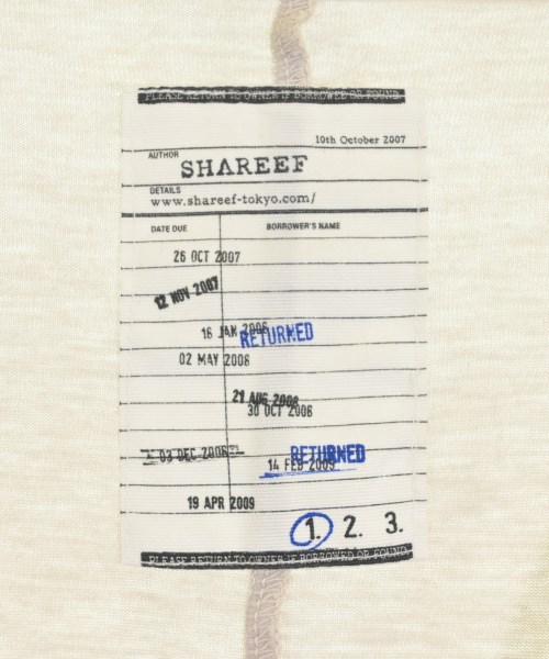 SHAREEF（シャリーフ）Tシャツ・カットソー グレー サイズ:1(S位) メンズ/2200698678088
