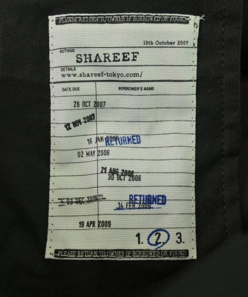 SHAREEF（シャリーフ）スラックス 黒 サイズ:2(M位) メンズ/2200698860261