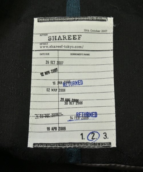 SHAREEF（シャリーフ）その他 黒 サイズ:2(M位) メンズ/2200698860346