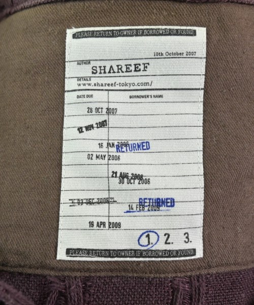 SHAREEF（シャリーフ）カジュアルシャツ 紫 サイズ:1(S位) メンズ/2200659545046