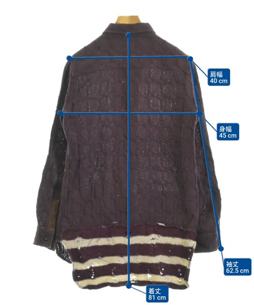 SHAREEF（シャリーフ）カジュアルシャツ 紫 サイズ:1(S位) メンズ/2200659545046