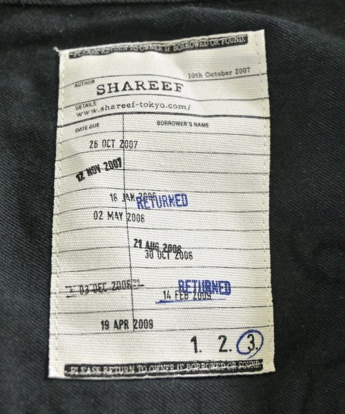SHAREEF（シャリーフ）カジュアルシャツ 黒 サイズ:3(L位) メンズ/2200705467087