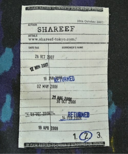 SHAREEF（シャリーフ）カジュアルシャツ 黒 サイズ:2(M位) メンズ/2200654337042