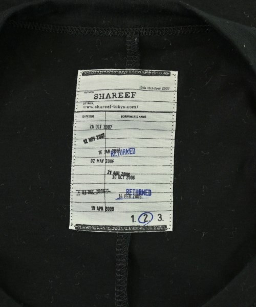 SHAREEF（シャリーフ）Tシャツ・カットソー 黒 サイズ:2(M位) メンズ/2200699567060