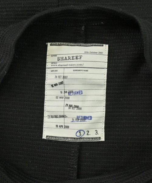 SHAREEF（シャリーフ）Tシャツ・カットソー 黒 サイズ:1(S位) メンズ/2200729387040