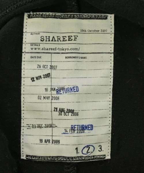SHAREEF（シャリーフ）Tシャツ・カットソー 黒 サイズ:2(M位) メンズ/2200730735014