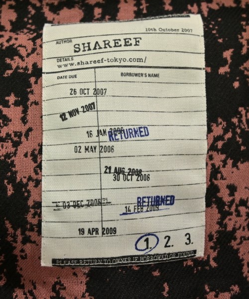 SHAREEF（シャリーフ）カジュアルシャツ その他（柄物・カラフル） サイズ:1(S位) メンズ/2200682701020
