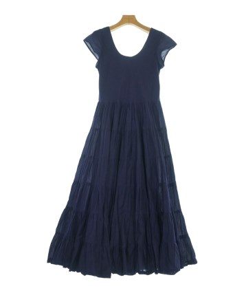MARIHA ネイビー コットンワンピース 38 MARIHA - MARIHA♡夏のレディのドレス ネイビー38 インド綿