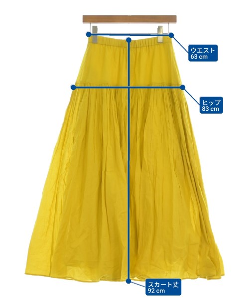 MARIHA（マリハ）ロング・マキシ丈スカート 黄 サイズ:36(S位) レディース/2200672929045