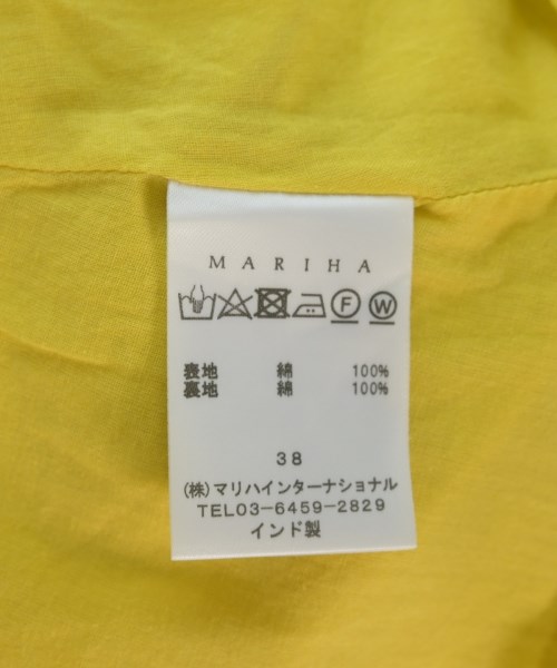 MARIHA（マリハ）ワンピース 黄 サイズ:38(M位) レディース/2200725447182