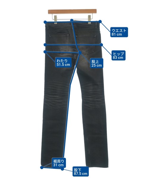LITHIUM HOMME（リチウムオム）デニムパンツ 黒 サイズ:28(S位) メンズ/2200686963073