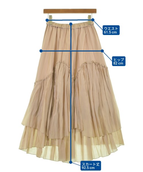 Diagram GRACE CONTINENTAL（ダイアグラムグレースコンチネンタル）ロング・マキシ丈スカート ベージュ サイズ:36(S位) レディース/2200620154024