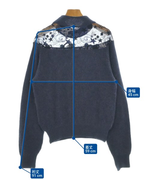 Diagram GRACE CONTINENTAL（ダイアグラムグレースコンチネンタル）ニット・セーター 紺 サイズ:36(S位) レディース/2200677448039