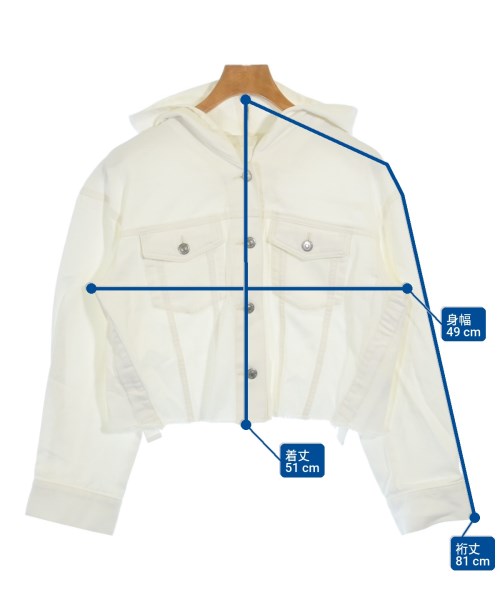 Diagram GRACE CONTINENTAL（ダイアグラムグレースコンチネンタル）デニムジャケット 白 サイズ:F レディース/2200711606135
