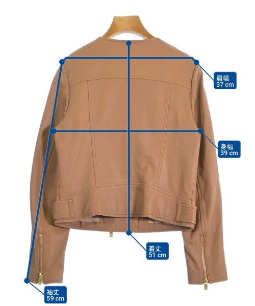 Diagram GRACE CONTINENTAL（ダイアグラムグレースコンチネンタル）ライダース ベージュ サイズ:36(S位) レディース/2200711950023