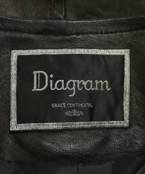Diagram GRACE CONTINENTAL（ダイアグラムグレースコンチネンタル）ライダース 茶 サイズ:36(S位) レディース/2200718189020
