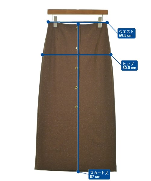 Diagram GRACE CONTINENTAL（ダイアグラムグレースコンチネンタル）ロング・マキシ丈スカート 茶 サイズ:38(M位) レディース/2200642780034