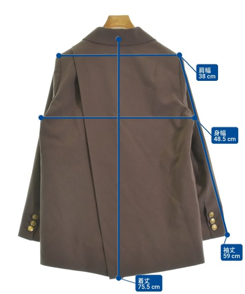 Diagram GRACE CONTINENTAL（ダイアグラムグレースコンチネンタル）カジュアルジャケット 茶 サイズ:F レディース/2200704773011