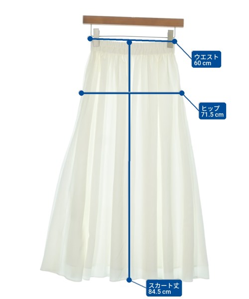Diagram GRACE CONTINENTAL（ダイアグラムグレースコンチネンタル）ロング・マキシ丈スカート 白 サイズ:36(S位) レディース/2200720315547