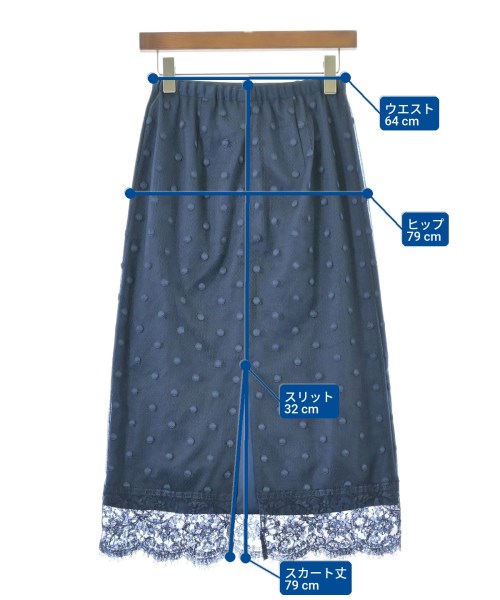 Diagram GRACE CONTINENTAL（ダイアグラムグレースコンチネンタル）ロング・マキシ丈スカート 紺 サイズ:36(S位) レディース/2200680660022
