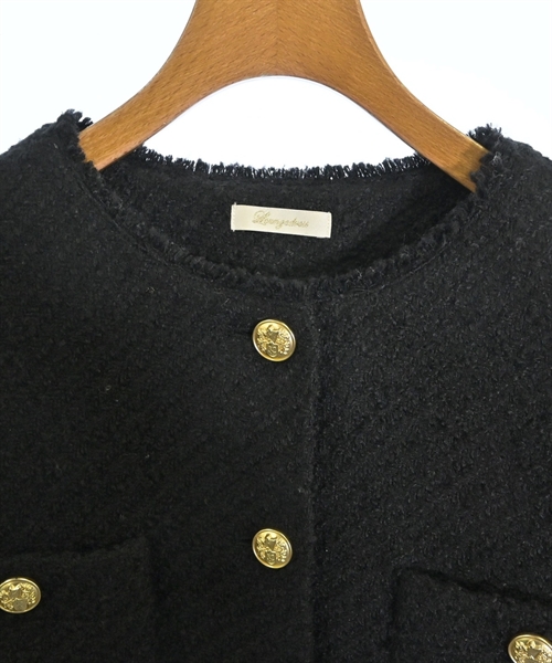 Loungedress（ラウンジドレス）ノーカラージャケット 黒 サイズ:F レディース/2200627113048