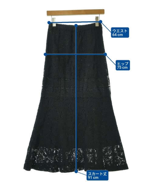 Loungedress（ラウンジドレス）ロング・マキシ丈スカート 黒 サイズ:S レディース/2200667078017