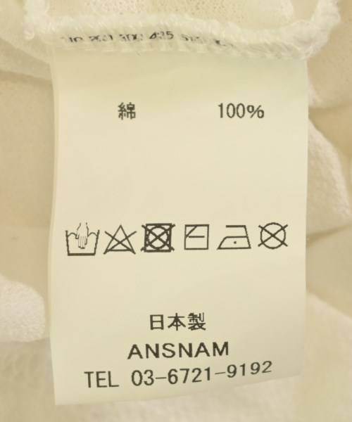 ANSNAM（アンスナム）Tシャツ・カットソー 白 サイズ:1(S位) レディース/2200701934040