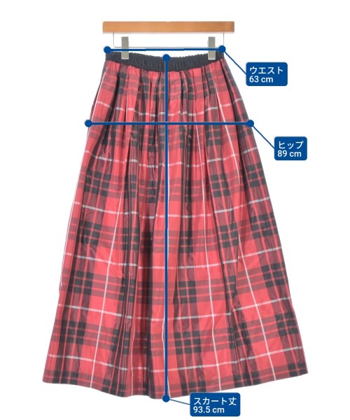 4298 SHIZUKA KOMURO（ヨンニキュウハチシズカコムロ）ロング・マキシ丈スカート 赤 サイズ:40(M位) レディース/2200598130037