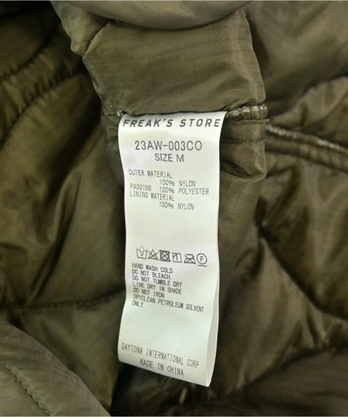 FREAK'S STORE（フリークスストア）ダウンコート カーキ サイズ:M メンズ/2200664390051