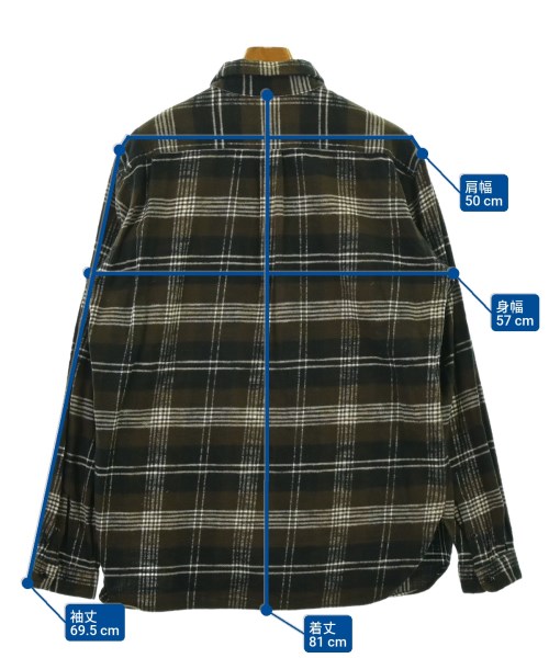 BLUE WORK（ブルーワーク）カジュアルシャツ 茶 サイズ:L メンズ/2200651614030