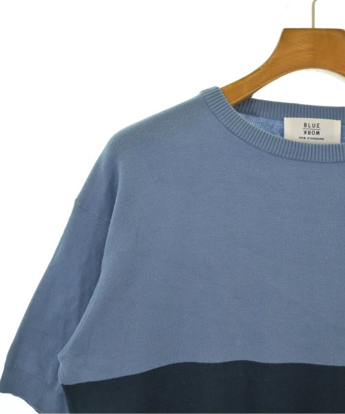 BLUE WORK（ブルーワーク）ニット・セーター 青 サイズ:M メンズ/2200658889097
