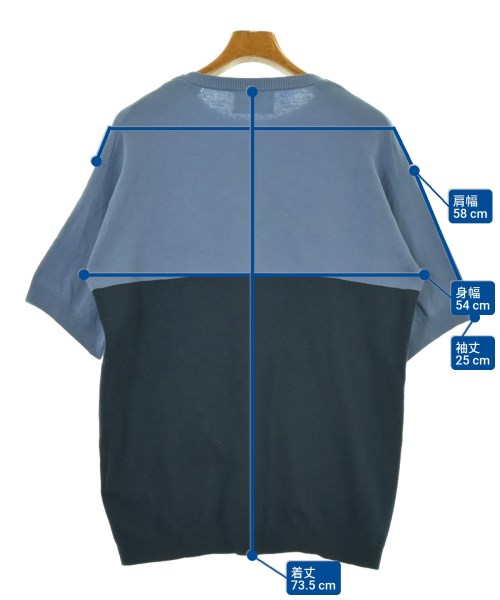 BLUE WORK（ブルーワーク）ニット・セーター 青 サイズ:M メンズ/2200658889097