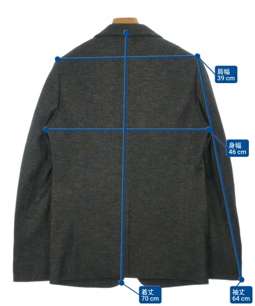 BLUE WORK（ブルーワーク）ジャケット グレー サイズ:XS メンズ/2200665893179