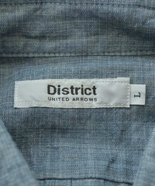 DISTRICT（ディストリクト）カジュアルシャツ 青 サイズ:L メンズ/2200620917193