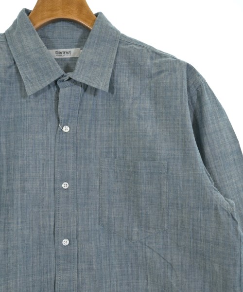 DISTRICT（ディストリクト）カジュアルシャツ 青 サイズ:L メンズ/2200620917193