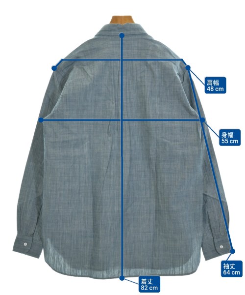 DISTRICT（ディストリクト）カジュアルシャツ 青 サイズ:L メンズ/2200620917193