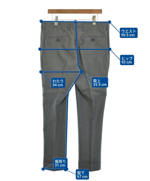 DISTRICT（ディストリクト）スラックス グレー サイズ:50(XL位) メンズ/2200620917308