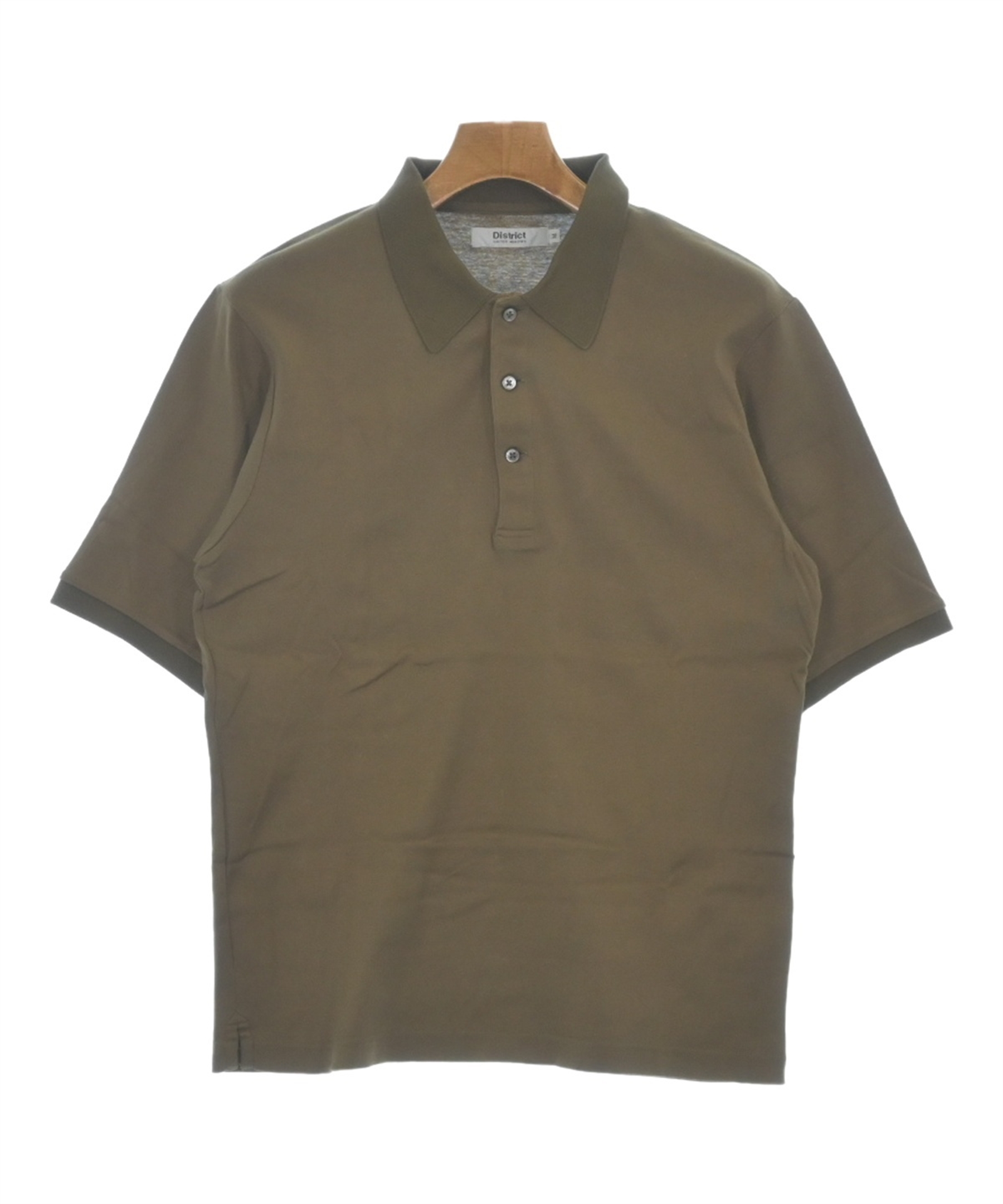DISTRICT（ディストリクト）ポロシャツ カーキ サイズ:M メンズ