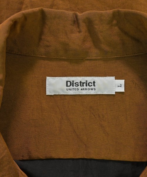 DISTRICT（ディストリクト）カジュアルシャツ 茶 サイズ:L メンズ/2200698125063